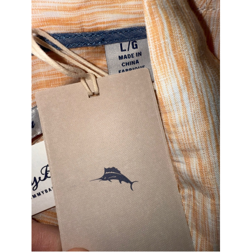 NWT Tommy Bahama Sand Linen Easy Sunrise Linen Short Sleeve Camp Shirt Large a - Picture 7 of 8